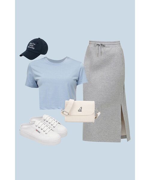 MUSINSA STANDARD WOMAN（ムシンサスタンダードウーマン）の「[クールタンダード] ウィメンズ クルーネック クロップTシャツ [スカイブルー]（Tシャツ/カットソー・レディース・その他・SMALL/MEDIUM/LARGE/X-LARGE/X-SMALL）」の9枚目の写真