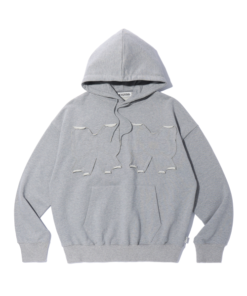 YOUHEE（ユヒ）の「YOUHEE RIBBON HOODIE MELANGE GREY（パーカー・レディース・その他・FREE）」の2枚目の写真