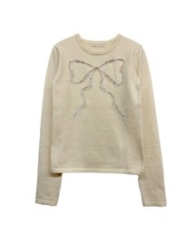 HONEY MI HONEY | lace ribbon knit tops(Tシャツ/カットソー)