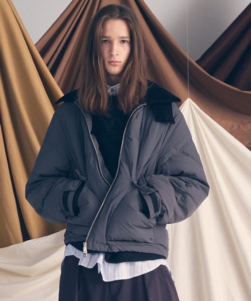 UNISEX》Corduroy Collar Prime-Over Down Jacket/コーデュロイカラー