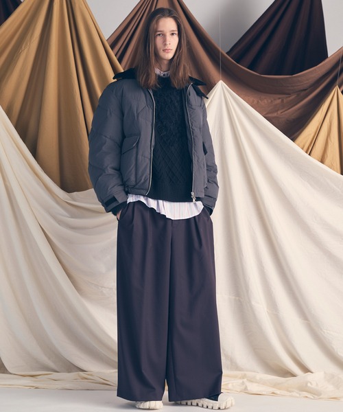 MAISON SPECIAL(メゾンスペシャル)の「《UNISEX》Corduroy Collar Prime-Over Down Jacket/コーデュロイカラープライムオーバーダウンブルゾン【MAISON SPECIAL/メゾンスペシャル】(ダウンジャケット/コート・メンズ・ブラック/グレイッシュベージュ/チャコールグレー・0/1/2)」の5枚目の写真