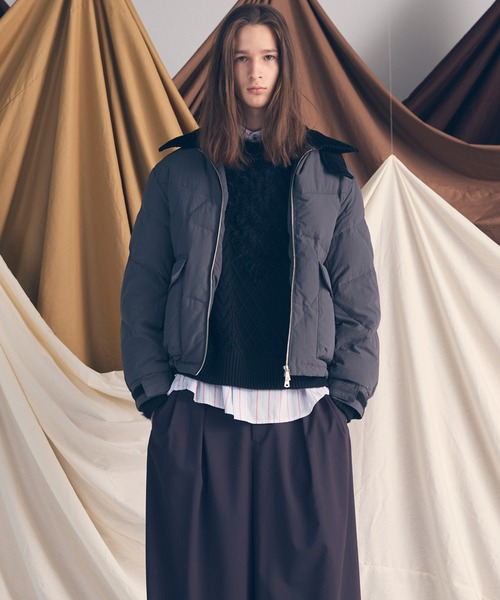 MAISON SPECIAL(メゾンスペシャル)の「《UNISEX》Corduroy Collar Prime-Over Down Jacket/コーデュロイカラープライムオーバーダウンブルゾン【MAISON SPECIAL/メゾンスペシャル】(ダウンジャケット/コート・メンズ・ブラック/グレイッシュベージュ/チャコールグレー・0/1/2)」の10枚目の写真