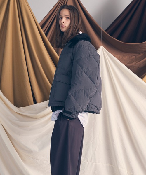 MAISON SPECIAL(メゾンスペシャル)の「《UNISEX》Corduroy Collar Prime-Over Down Jacket/コーデュロイカラープライムオーバーダウンブルゾン【MAISON SPECIAL/メゾンスペシャル】(ダウンジャケット/コート・メンズ・ブラック/グレイッシュベージュ/チャコールグレー・0/1/2)」の11枚目の写真