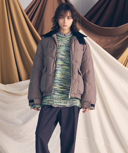 MAISON SPECIAL(メゾンスペシャル)の「《UNISEX》Corduroy Collar Prime-Over Down Jacket/コーデュロイカラープライムオーバーダウンブルゾン【MAISON SPECIAL/メゾンスペシャル】(ダウンジャケット/コート・メンズ・ブラック/グレイッシュベージュ/チャコールグレー・0/1/2)」の13枚目の写真