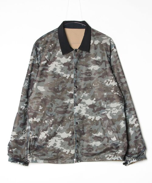 A BATHING APE(アベイシングエイプ)の「BAPE REVERSIBLE COACH JACKET(ミリタリージャケット・メンズ・ブラック/ベージュ・SMALL/XX-LARGE/X-LARGE/MEDIUM/LARGE)」の16枚目の写真