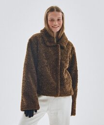 SOME PLACE（サムプレイス）の「Fur Fleece Short Mustang Jacket Jumper [Brown]（ムートンコート）」