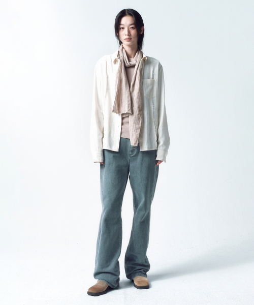 INSILENCE WOMEN（インサイレンスウーマン）の「ナチュラルカットオフシャツ アイボリー（シャツ/ブラウス・レディース・その他・SMALL/MEDIUM）」の6枚目の写真