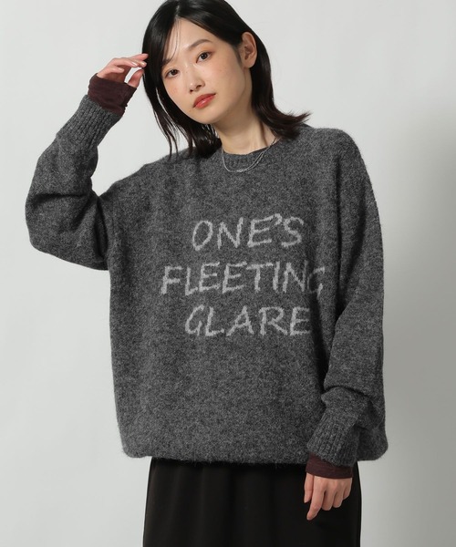 セール】ソフトシャギーロゴジャガードニット / 603288（ニット