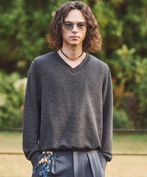 Casper John（キャスパージョン）の「Compact waffle V-neck sweat/コンパクトワッフルVネックスウェット（スウェット）」
