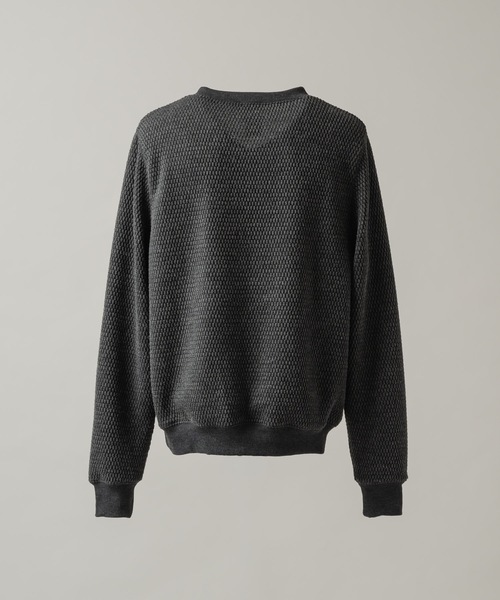 CASPER JOHN（キャスパージョン）の「Compact waffle V-neck sweat/コンパクトワッフルVネックスウェット（スウェット・メンズ・ホワイト/ブラック/オリーブ・X-SMALL/LARGE/MEDIUM/SMALL）」の14枚目の写真