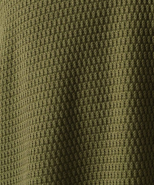 CASPER JOHN（キャスパージョン）の「Compact waffle V-neck sweat/コンパクトワッフルVネックスウェット（スウェット・メンズ・ホワイト/ブラック/オリーブ・X-SMALL/LARGE/MEDIUM/SMALL）」の20枚目の写真