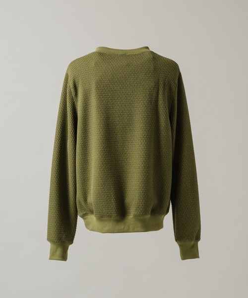 CASPER JOHN（キャスパージョン）の「Compact waffle V-neck sweat/コンパクトワッフルVネックスウェット（スウェット・メンズ・ホワイト/ブラック/オリーブ・X-SMALL/LARGE/MEDIUM/SMALL）」の22枚目の写真