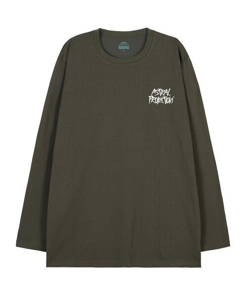 ASTRAL PROJECTION(アストラルプロジェクション)の「グラフィティレタリングオーバーサイズロングスリーブTシャツ_カーキ(Tシャツ/カットソー・メンズ・その他・LARGE/MEDIUM/X-LARGE/XX-LARGE)」の2枚目の写真