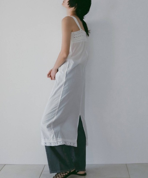 anuke(アンヌーク)の「anuke Patchwork Lace Onepiece パッチワークレースワンピース/62610304(ワンピース・レディース・ホワイト/ブラック・36)」の5枚目の写真