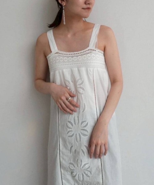 anuke(アンヌーク)の「anuke Patchwork Lace Onepiece パッチワークレースワンピース/62610304(ワンピース・レディース・ホワイト/ブラック・36)」の20枚目の写真