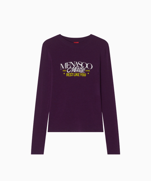 MENASOO(ミナス)の「MNS Soft Fitted Long T Shirt_Purple(Tシャツ/カットソー・レディース・パープル・F)」の15枚目の写真