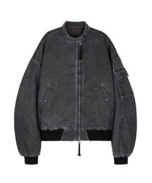 ETCE（イーティーシーイー）の「WASHED CROP BOMBER (BLACK)（MA-1）」