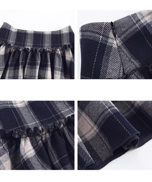 Fano Studios（ファノ ストゥディオズ）の「チェック柄 ギャザーミニスカート FD25B014【Fano Studios】【2025AW】（スカート・レディース・ダークネイビー・S/M/L）」の11枚目の写真