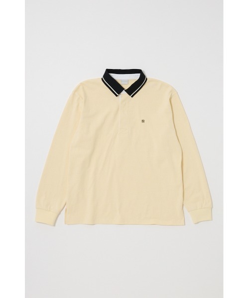 MOUSSY(マウジー)の「OVER POLO ロングスリーブシャツ(ポロシャツ・レディース・ブルー系その他3/ライトイエロー/ネイビー・FREE)」の18枚目の写真