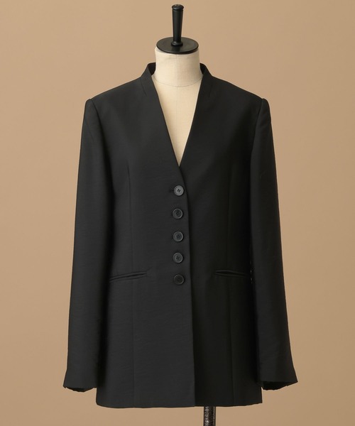 アパートバイローリーズノーカラージャケット ブラック セール】ノー