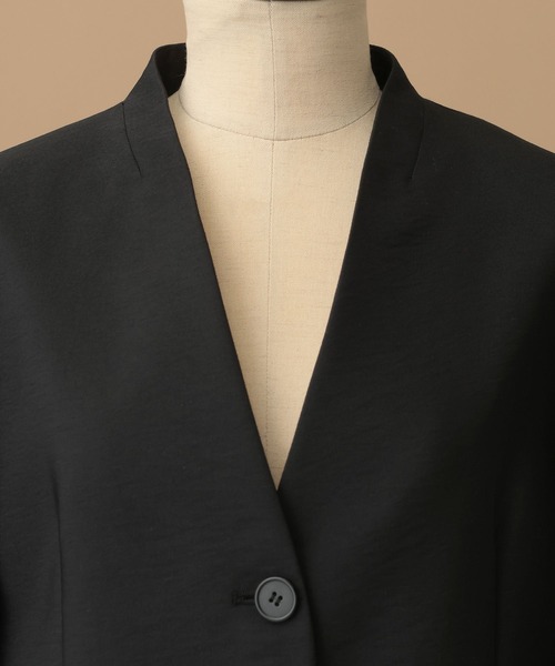 A part by（アパートバイ）の「【セレモニー】C*フィットノーカラージャケット（ノーカラージャケット・レディース・ネイビー/ブラック・MEDIUM/SMALL）」の5枚目の写真