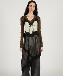 PRANK PROJECT（プランクプロジェクト）の「【2026Spring Pre-Order】アシンメトリックランジェリーチュニック   Asymmetrical Ruffle Tunic（その他トップス）」