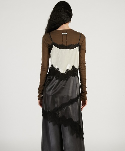 PRANK PROJECT(プランクプロジェクト)の「【2026Spring Pre-Order】アシンメトリックランジェリーチュニック / Asymmetrical Ruffle Tunic(その他トップス・レディース・マルチ/ブラック・FREE)」の15枚目の写真
