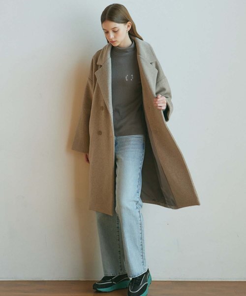 MOIREMOA(モアレモア)の「Basic angora turtleneck-charcoal(Tシャツ/カットソー・レディース・チャコール・FREE)」の2枚目の写真