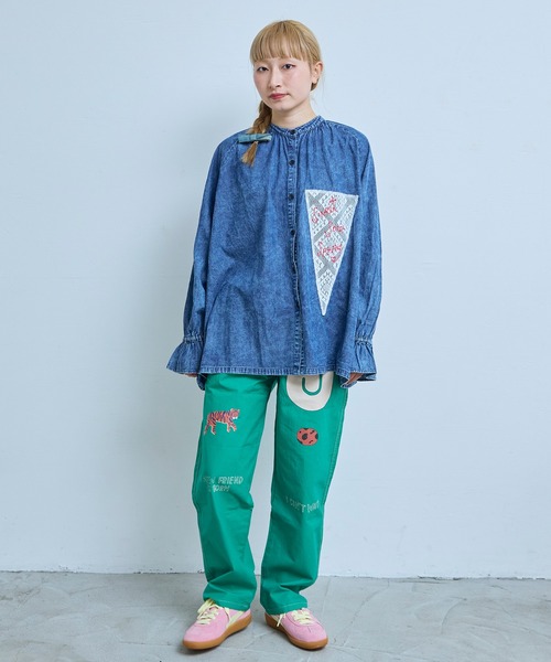 MARKEY'S（マーキーズ）の「ツイルプリントパンツ/おとな（チノパンツ・レディース・オフホワイト/ネイビー/レッド/グリーン・160cm）」の13枚目の写真