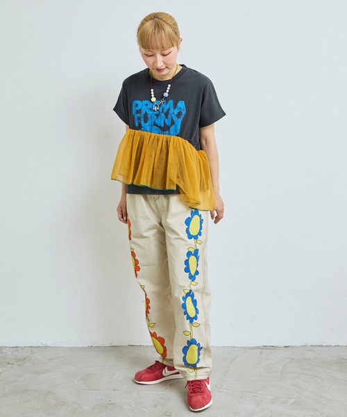 MARKEY'S（マーキーズ）の「ツイルプリントパンツ/おとな（チノパンツ・レディース・オフホワイト/ネイビー/レッド/グリーン・160cm）」の19枚目の写真