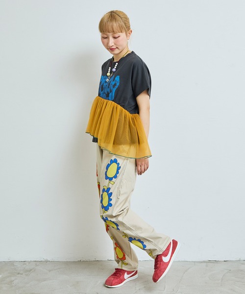 MARKEY'S（マーキーズ）の「ツイルプリントパンツ/おとな（チノパンツ・レディース・オフホワイト/ネイビー/レッド/グリーン・160cm）」の21枚目の写真