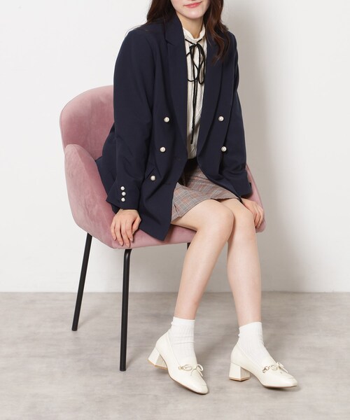 ESPERANZA(エスペランサ)の「ビジュー付リボンローファー(パンプス・レディース・アイボリー/ブラック/ターコイズブルー系3/ブラウン系・22.5cm/24.0cm/24.5cm/23.0cm/23.5cm)」の7枚目の写真