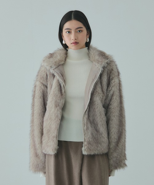 VICKY(ビッキー)の「フェイクファージャケット(その他アウター・レディース・ライトグレー/ベージュ/ベージュ系その他・M)」の9枚目の写真