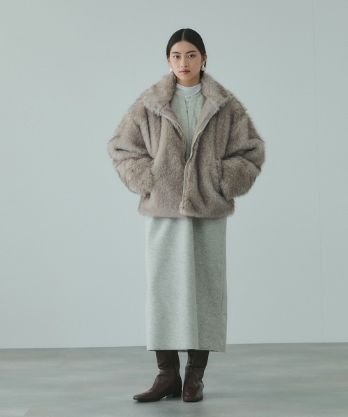 VICKY(ビッキー)の「フェイクファージャケット(その他アウター・レディース・ライトグレー/ベージュ/ベージュ系その他・M)」の12枚目の写真