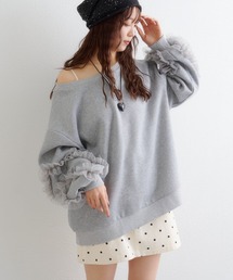 w closet | チュールフリルスウェット(Tシャツ/カットソー)
