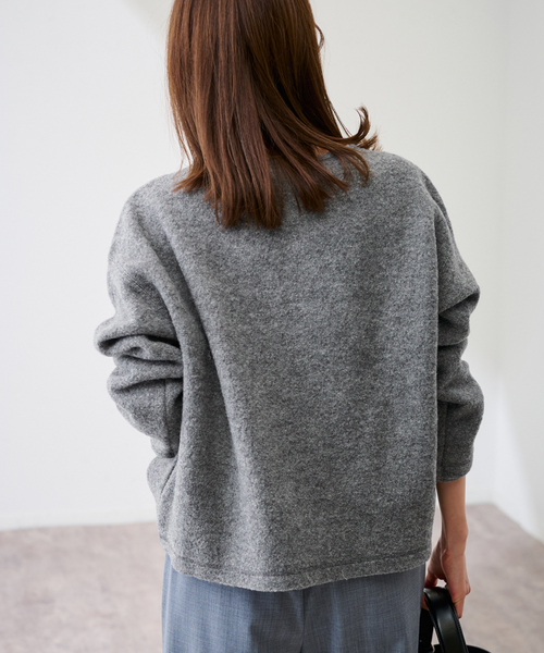 FRAMeWORK（フレームワーク）の「WOOLブークレジャージー（Tシャツ/カットソー・レディース・アイボリー/グレー・FREE）」の11枚目の写真