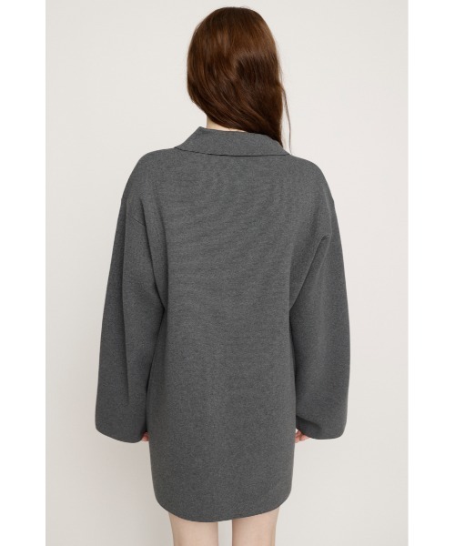 SLY（スライ）の「SKIPPER LACE UP S/OP スキッパー レースアップ ショートワンピース 冬服 春服（ワンピース・レディース・アイボリー/杢グレー/ブラック・FREE）」の4枚目の写真