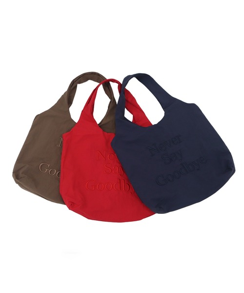 セール】ロゴ刺繍トートバッグ / レッド ネイビー ブラウン トート A4