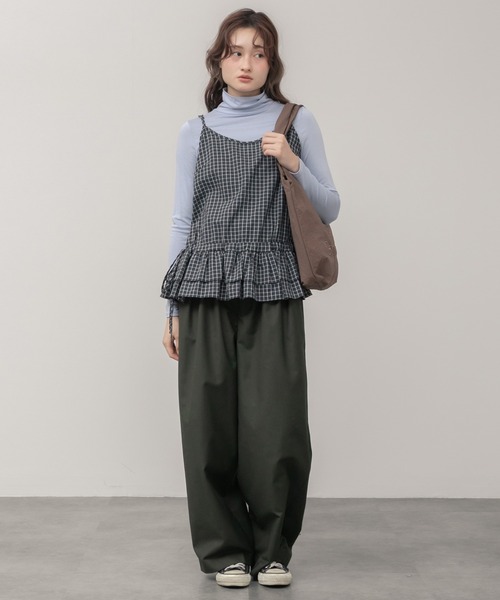HEILIS(ヘイリス)の「ロゴ刺繍トートバッグ / レッド ネイビー ブラウン トート A4 通勤 通学 サブバッグ 韓国 刺繍 ロゴ 軽量 肩掛け(トートバッグ・レディース・ブラウン/ネイビー/レッド・FREE)」の8枚目の写真