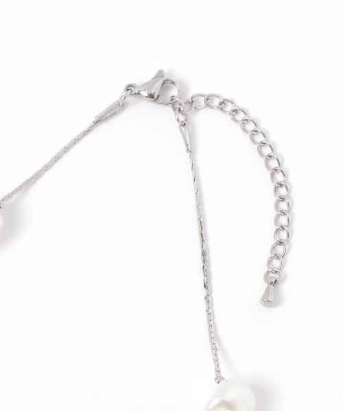 LEPSIM（レプシィム）の「ステンレスステーションチョーカー　624963（チョーカー・レディース・アイボリー/シルバー・ONE SIZE）」の4枚目の写真