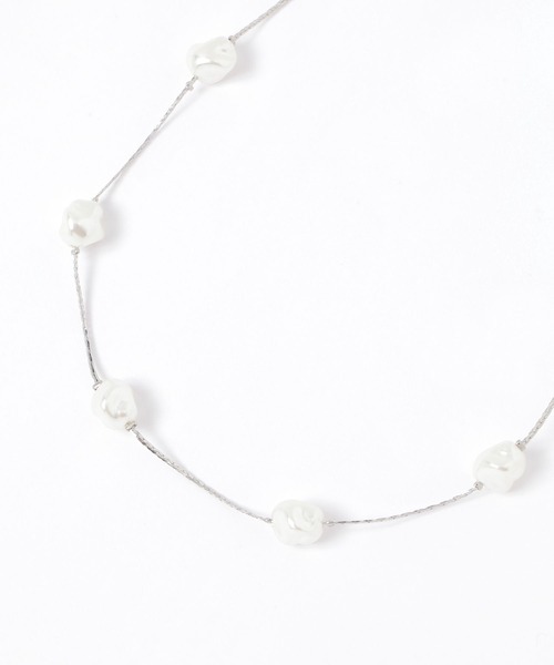 LEPSIM（レプシィム）の「ステンレスステーションチョーカー　624963（チョーカー・レディース・アイボリー/シルバー・ONE SIZE）」の7枚目の写真