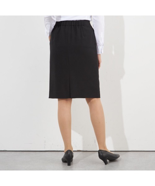 SUIT SELECT（スーツセレクト）の「【セットアップ対応】【おうちで洗える】【通年】タイトスカート/ブラック/ウエストシャーリング仕様/4S SUSTAINABILITY&ECOLOGY FABRIC（スーツスカート・レディース・ブラック・SMALL/MEDIUM/LARGE/X-LARGE/XX-LARGE/XXX-LARGE）」の12枚目の写真