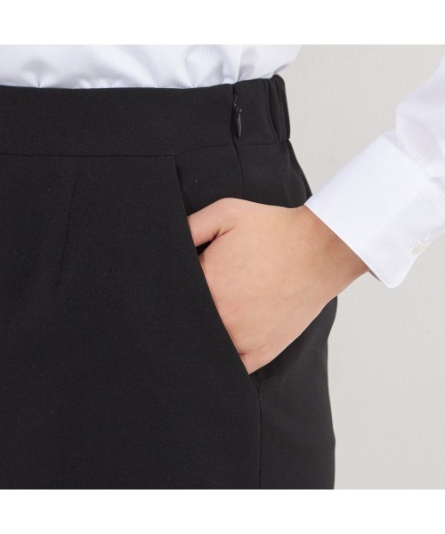 SUIT SELECT（スーツセレクト）の「【セットアップ対応】【おうちで洗える】【通年】タイトスカート/ブラック/ウエストシャーリング仕様/4S SUSTAINABILITY&ECOLOGY FABRIC（スーツスカート・レディース・ブラック・SMALL/MEDIUM/LARGE/X-LARGE/XX-LARGE/XXX-LARGE）」の15枚目の写真