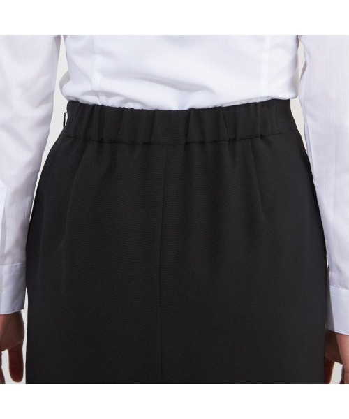 SUIT SELECT（スーツセレクト）の「【セットアップ対応】【おうちで洗える】【通年】タイトスカート/ブラック/ウエストシャーリング仕様/4S SUSTAINABILITY&ECOLOGY FABRIC（スーツスカート・レディース・ブラック・SMALL/MEDIUM/LARGE/X-LARGE/XX-LARGE/XXX-LARGE）」の16枚目の写真