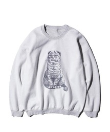 THRIFTY LOOK（スリフティールック）の「星野源様着用 NHK星野源と松重豊のおともだち　THRIFTY LOOK スリフティルック / OTHER SIZE PRINTED CAT SWEAT（スウェット）」