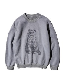 星野源様着用 NHK星野源と松重豊のおともだち　THRIFTY LOOK スリフティルック / OTHER SIZE PRINTED CAT SWEAT