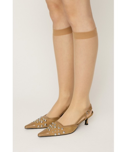 SLY（スライ）の「【2026SS新作】RANDOM STUDS MULE ランダムスタッズ ミュール（サンダル・レディース・ブラック/ベージュ・SMALL/MEDIUM/LARGE）」の2枚目の写真