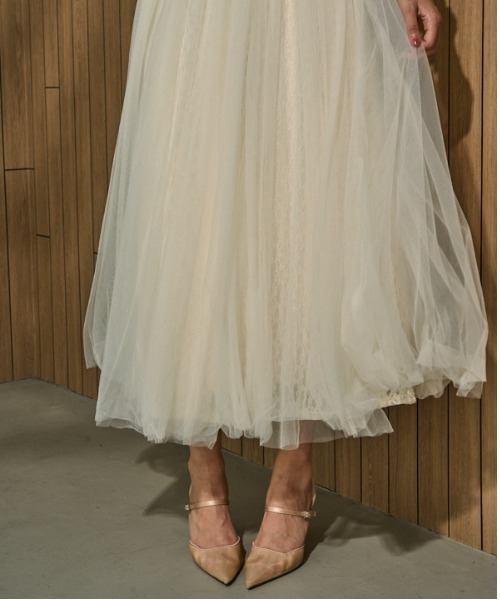 ERADIE（エラディエ）の「Ethereal Lace & Tulle One-piece  レース＆チュールワンピース（ワンピース・レディース・ブラック/アイボリー・FREE）」の22枚目の写真