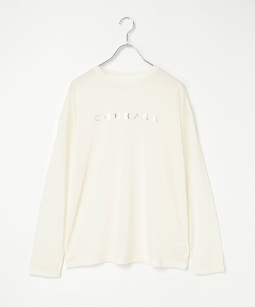 notch.(ノッチ)の「ロゴシアーロンT(Tシャツ/カットソー・レディース・ブラック/オフホワイト/杢グレー・M)」の1枚目の写真