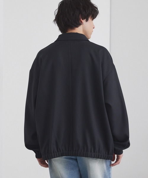 オーバーサイズ クロップド ジップアップ カルゼブルゾン MONO-MART